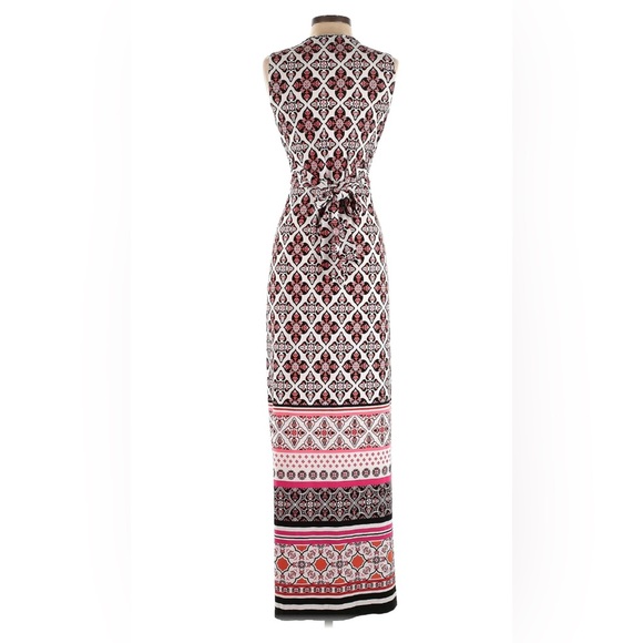 WHBM White House Black Market Maxi Dress Twist Front Batik Print Knit Sz: XS197D - Picture 2 of 11